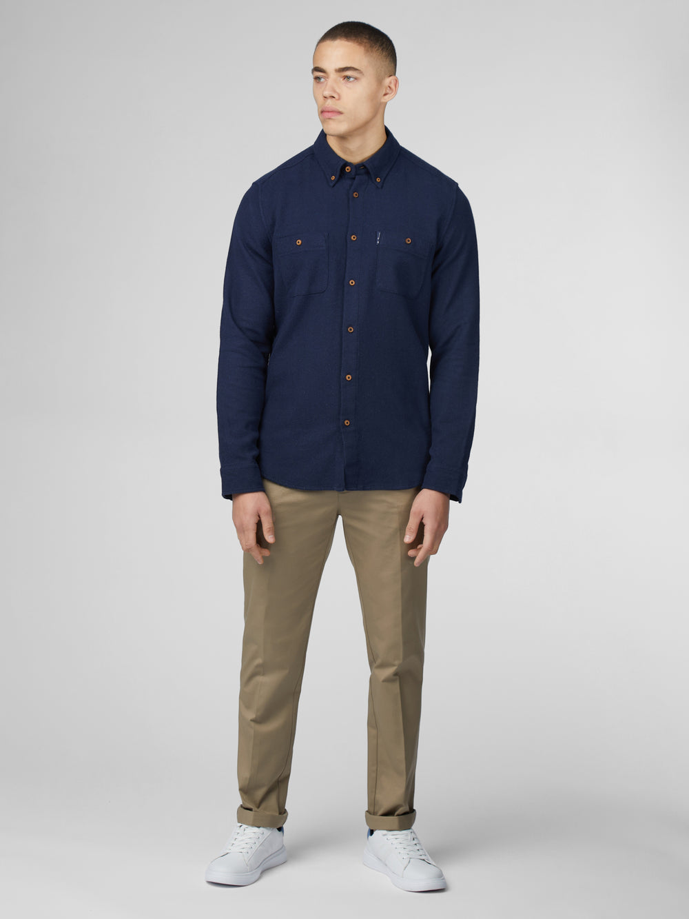 Chemises Ben Sherman Signature Boucle Bleu Marine | LDU-58351450